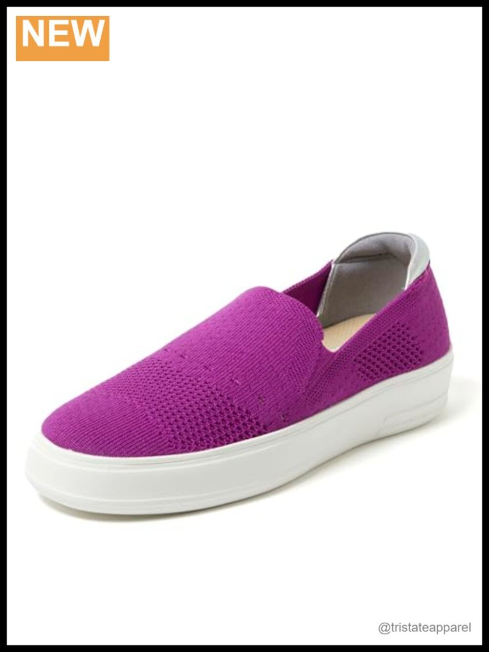 Lightweight Comfort Slip-On Loafers Pull-On Breathable Knit Arch Support